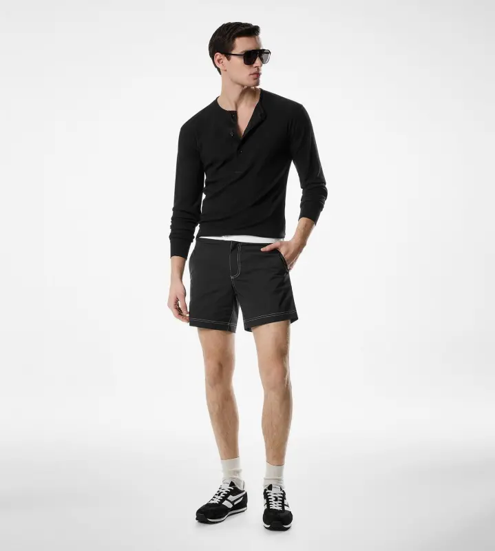 COTTON STRETCH RIB HENLEY online